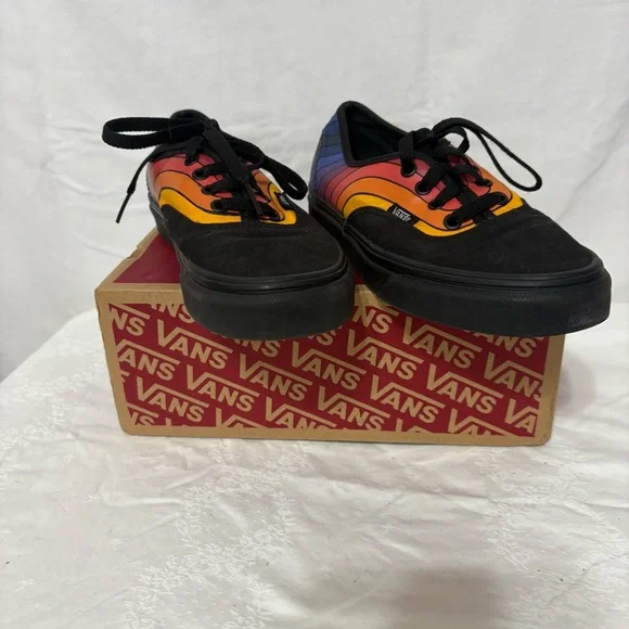 Vans Unisex Black Sneakers with Vibrant Accents - Picture 2 of 7